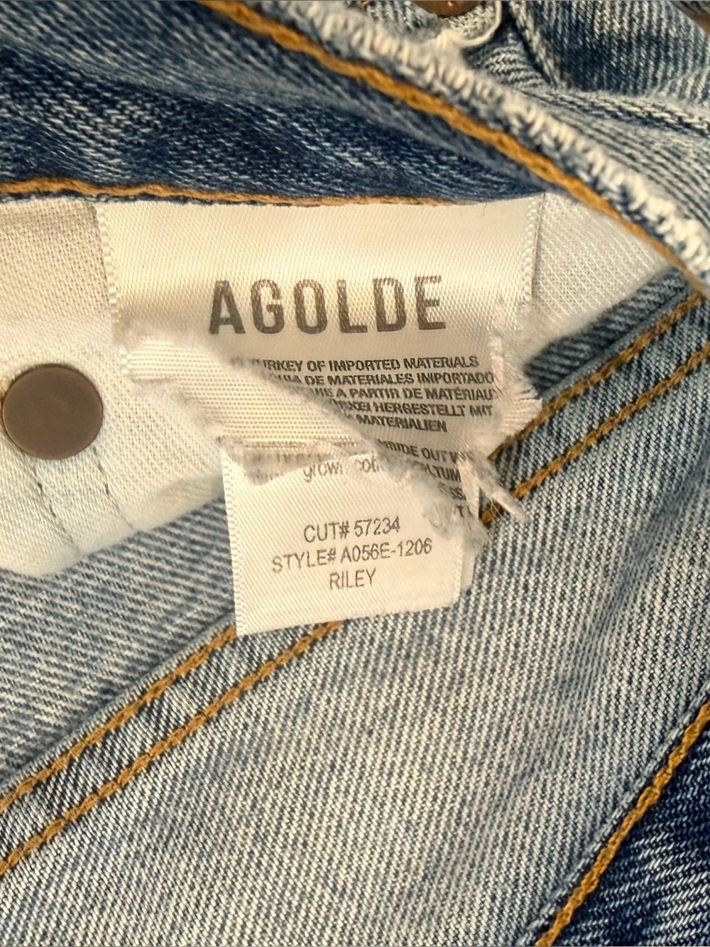Women’s AGOLDE Riley High Rise distressed straight crop jeans- Size 24 - Picture 5 of 12